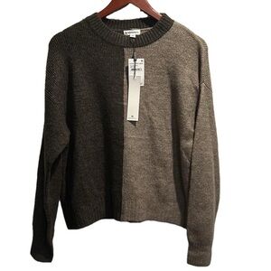 NWT Vigoss Crewneck Brown 2 tones Sweater Large